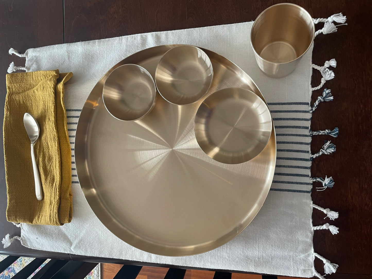 Pure Kansa Dinner Set in Matt Finish