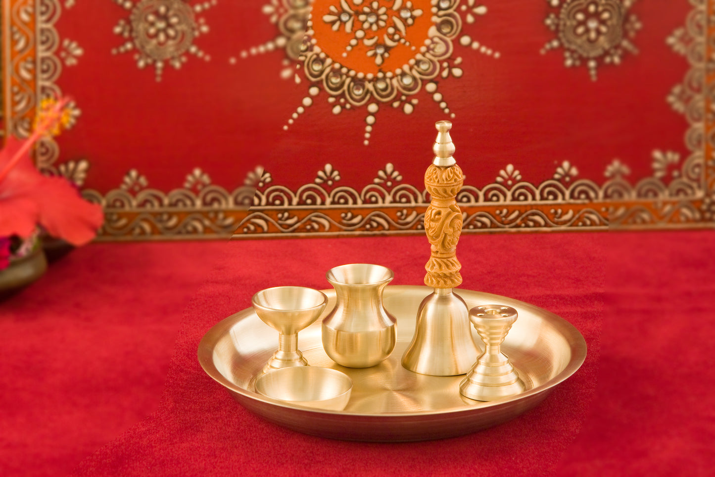 Pure Kansa Small Pooja Set - Matt Finish