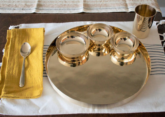 Bronze Dinner Set Shiny Finish